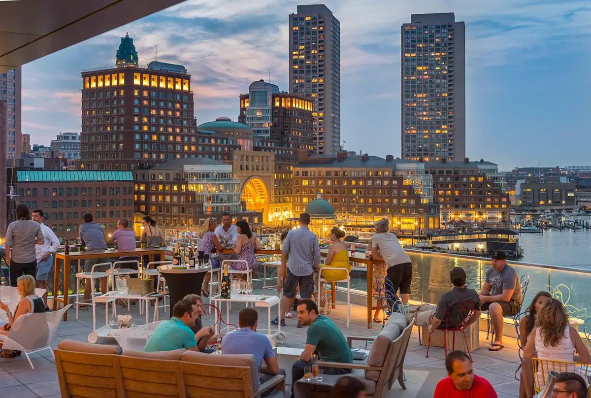 Boston rooftop restaurant used to represent seller services