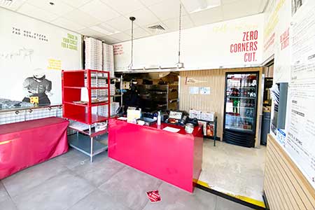 Interior photo of High Volume Pizza Takeout & Delivery restaurant for sale in Natick, MA